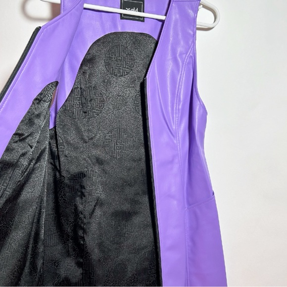 💜💜💜 X- Girl Dolls Kill faux leather purple jumper dress - Picture 4 of 5